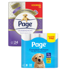 Page compleet schoon of kussenzacht toiletpapier